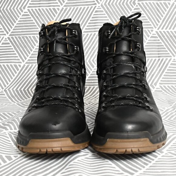 Ecco  Exohike Black Leather Hiking Boots Men\'s Size 46 USA 12-12.5 main image 7